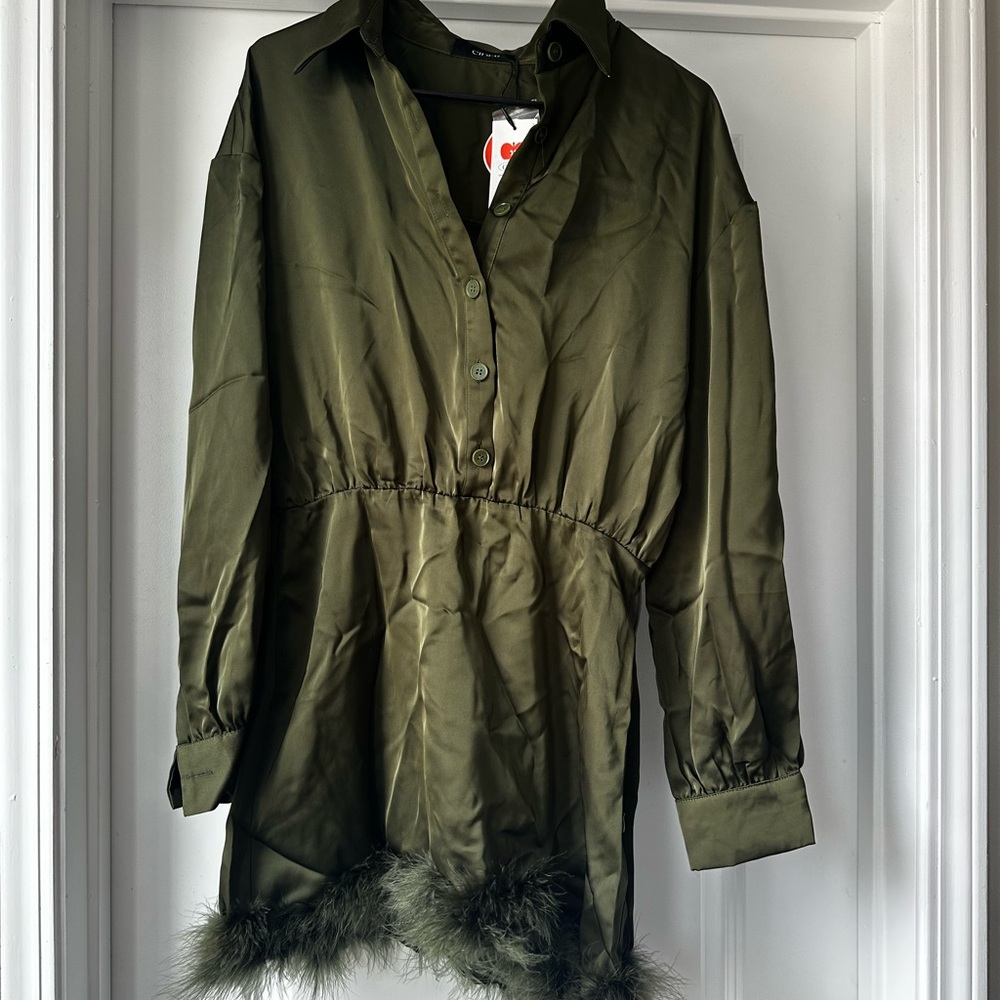 Cider olive green dress